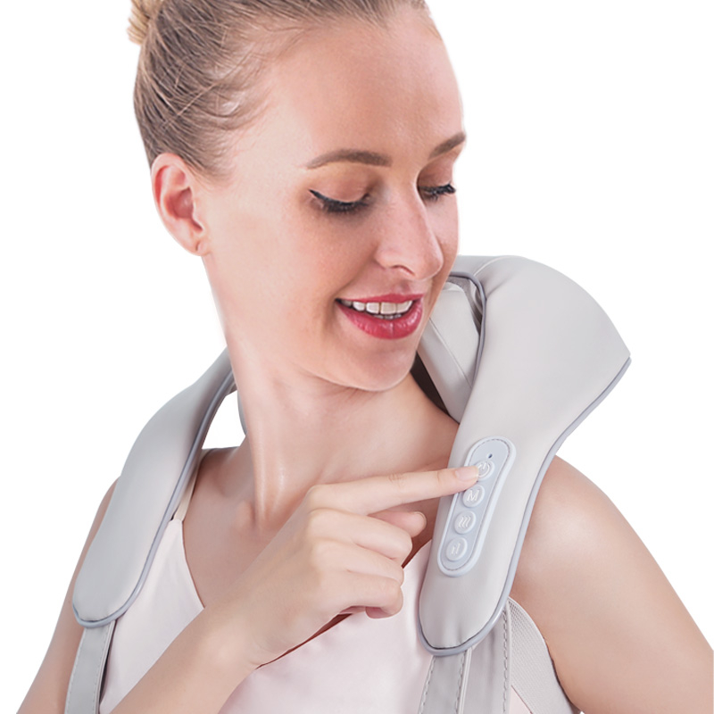 Electric 6D Kneading Pillow Shiatsu Back Neck Shoulder Massager with Heat